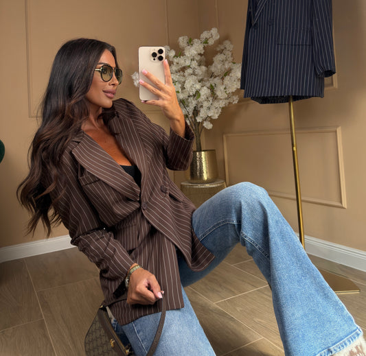 Signature Pinstripe Blazer