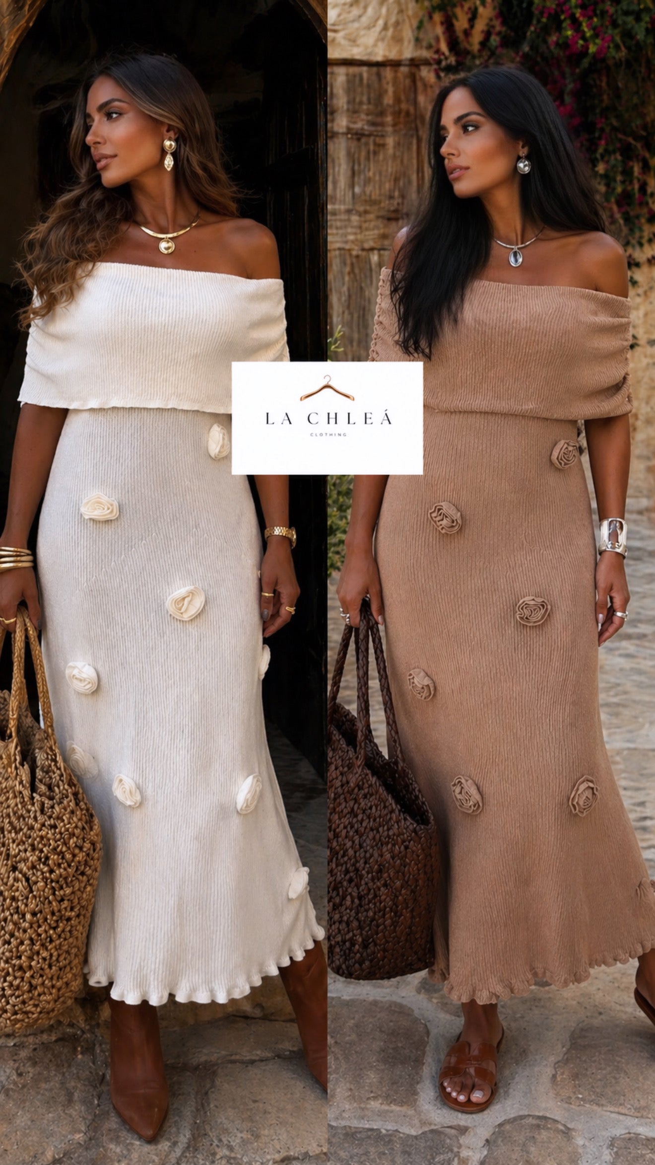 La Chleá Dress White