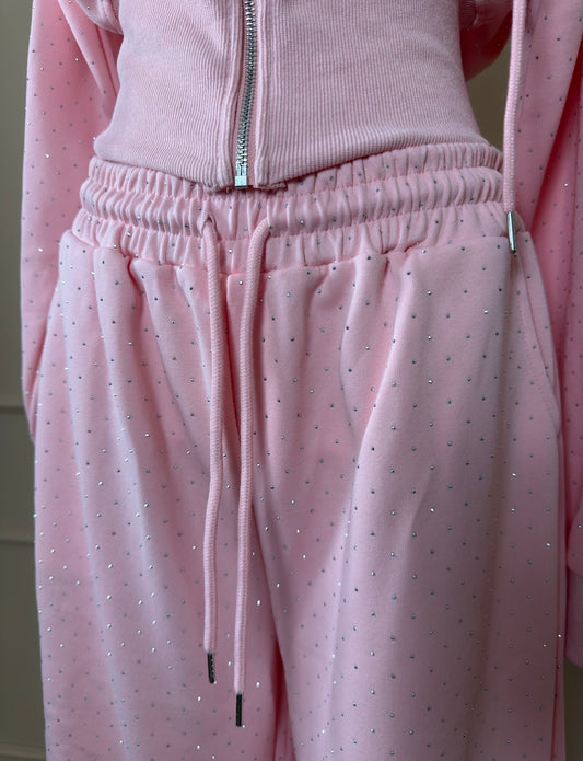 Damen Glitzer-Trainingsanzug mit Strass