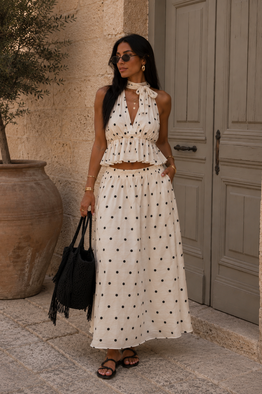 Polka Dot Two-Piece Set