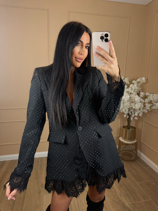 Midnight Glam – Blazer Dress Look