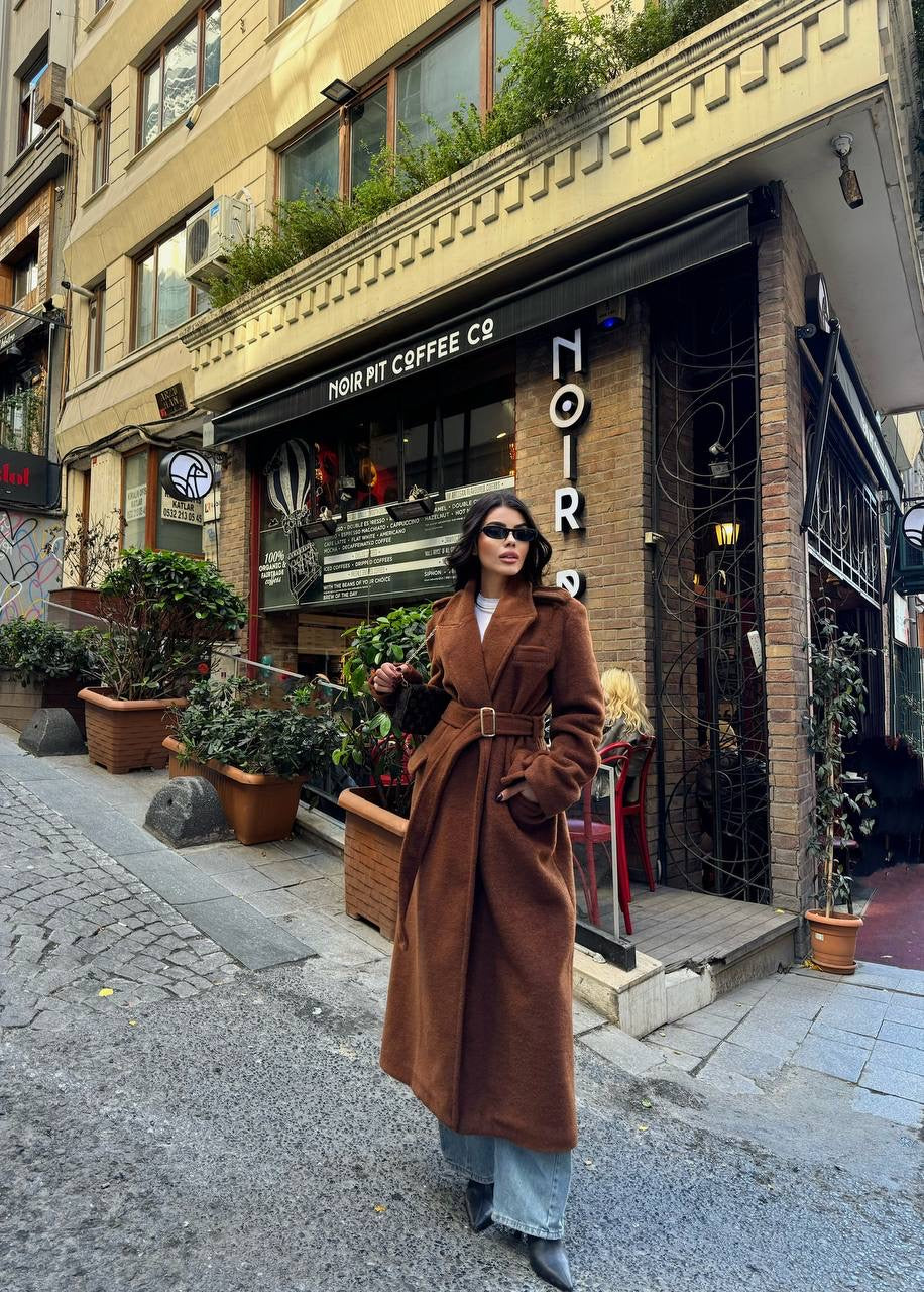 La Chleá Wintermantel „Classic Brown & Black“