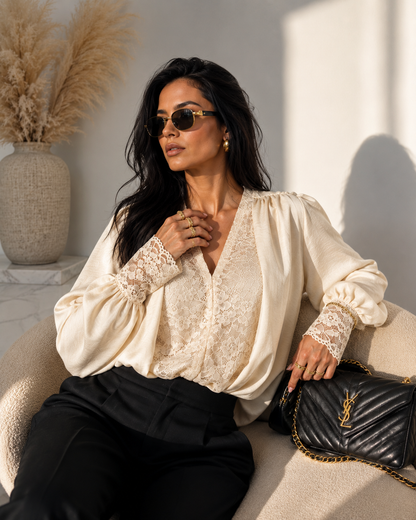 Premium Lace Detail Blouse