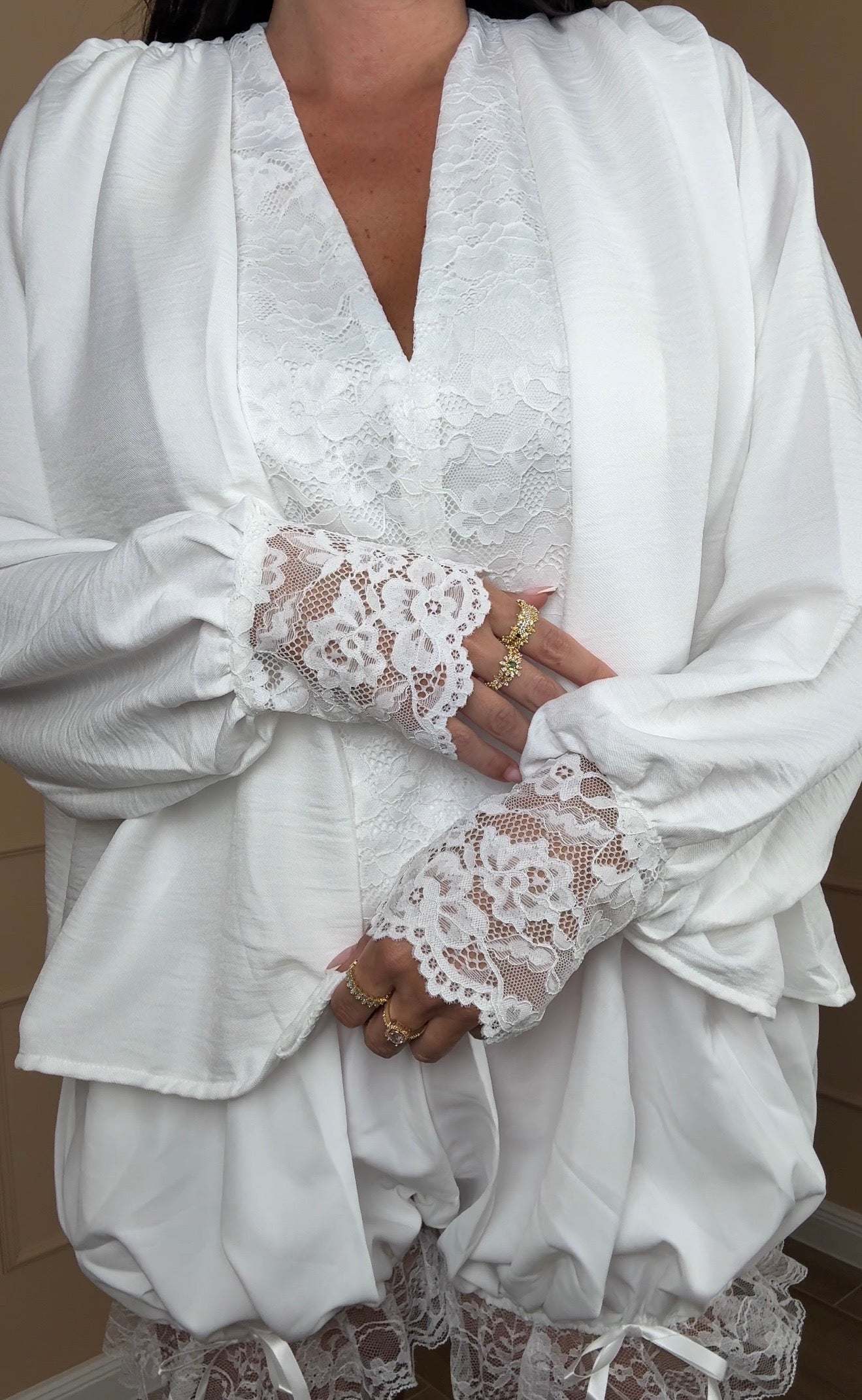 Premium Lace Detail Blouse