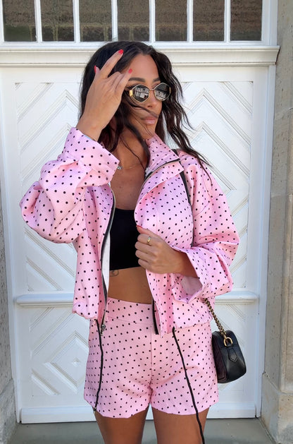 Stylisches 2-Teiler Set „Polka Chic“