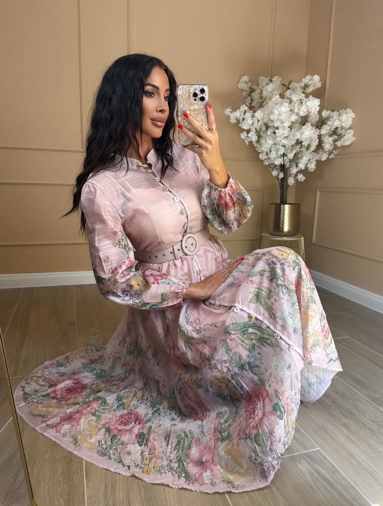 Blumenkleid „Rosé Garden“