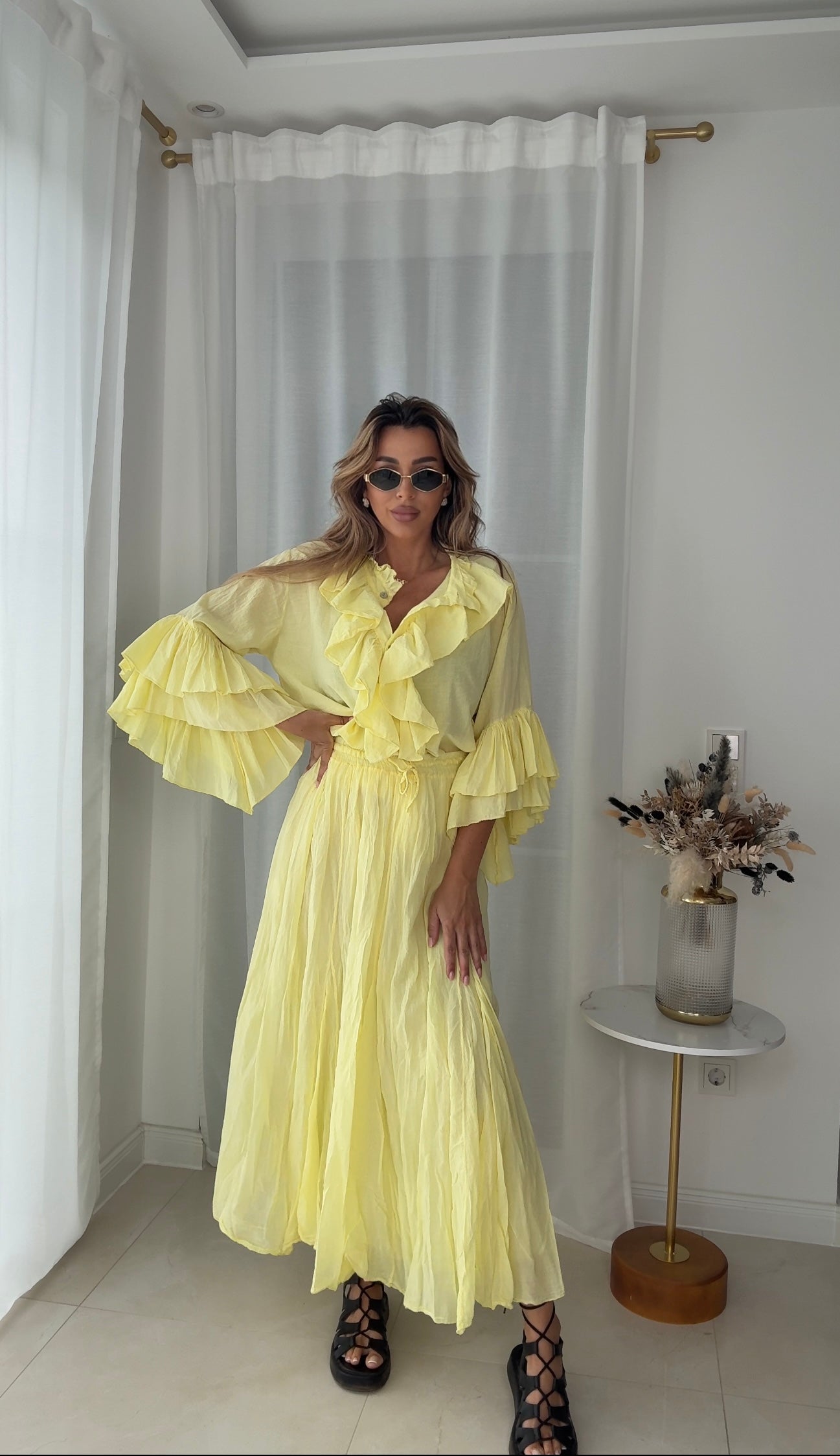 La Chleá Ruffle Zweiteiler-Set