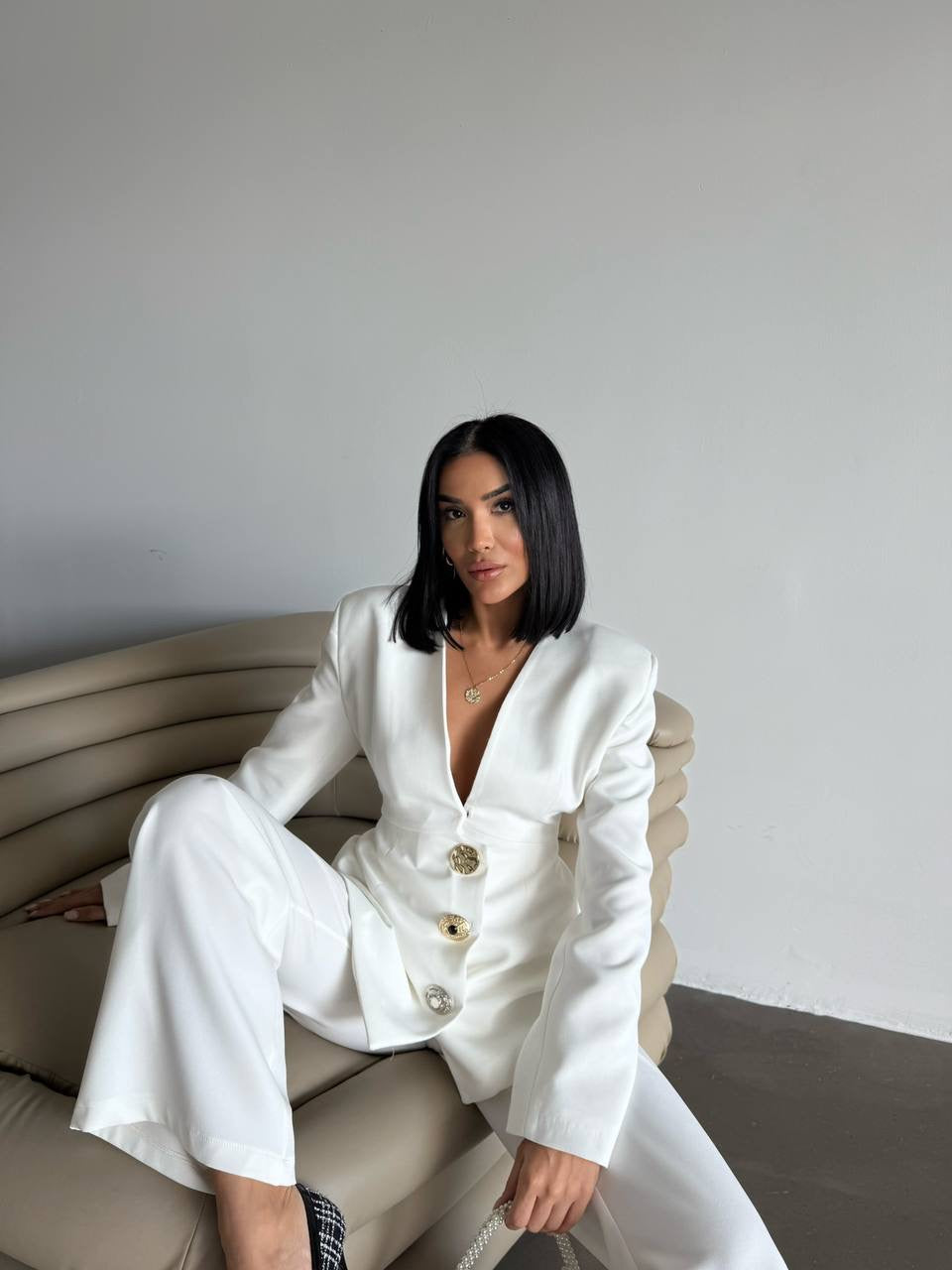 La Chleá Blazer-White