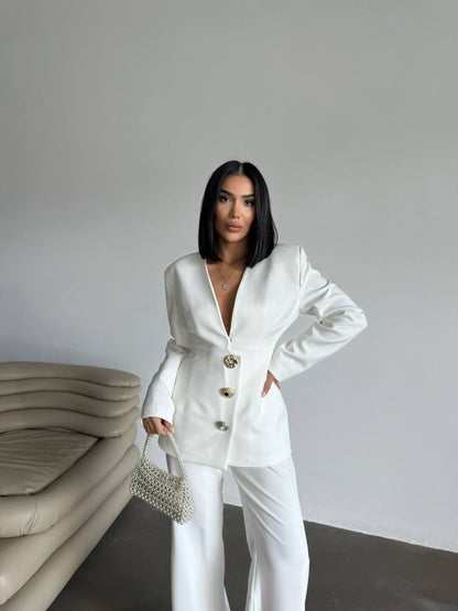 La Chleá Blazer-White