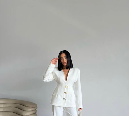 La Chleá Blazer-White