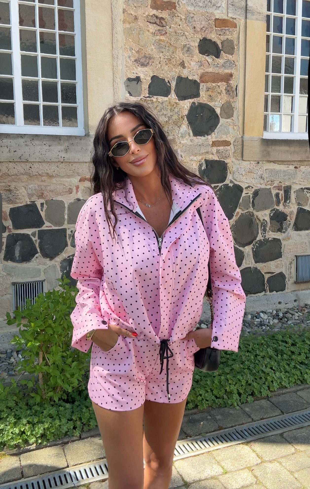 Stylisches 2-Teiler Set „Polka Chic“
