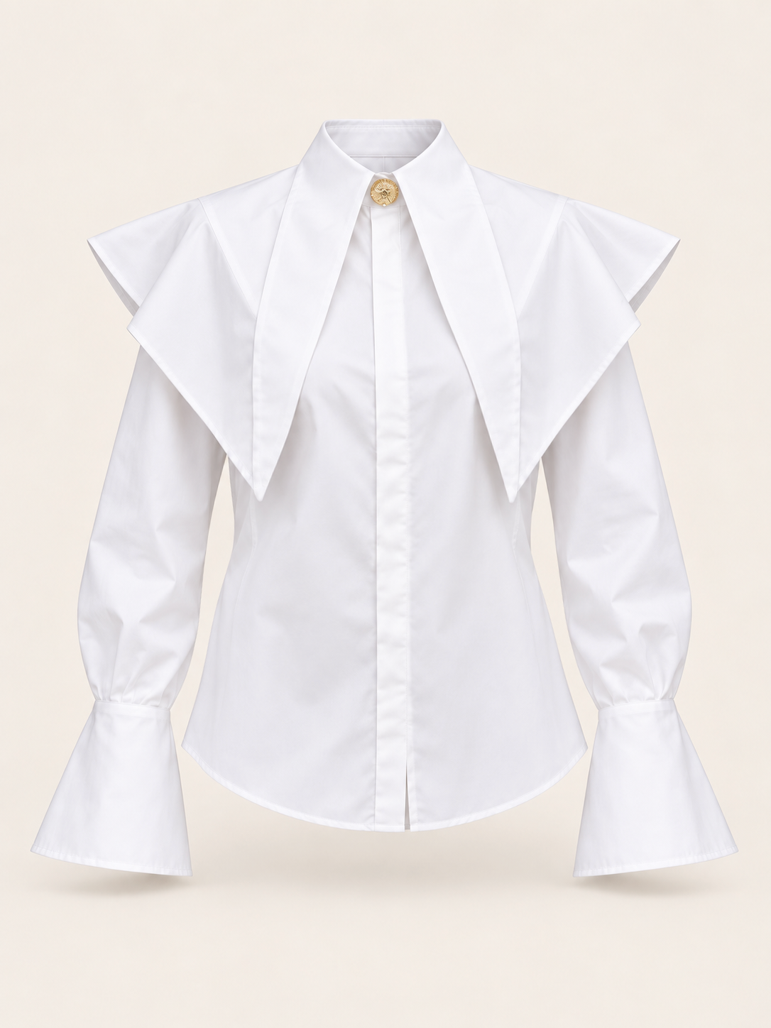 La Chleá Collar Blouse – White