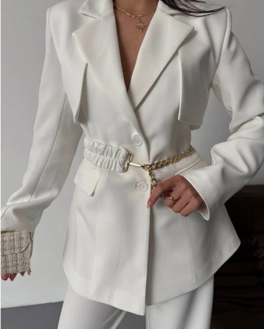 La Chleá Soul-White Blazer