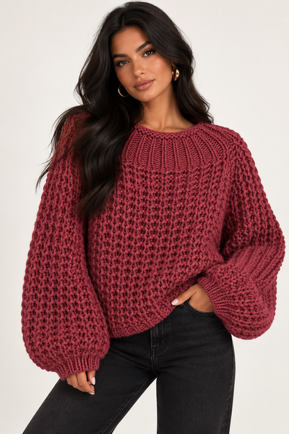 Chunky Knit Pullover – Cozy Elegance