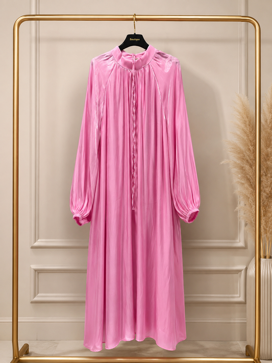 Rosalie Satin Maxi Kleid – Pink