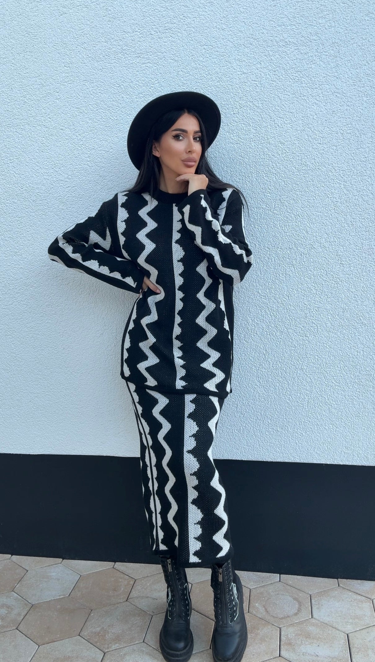 La Chleá-Strick-Set – Pullover & Rock