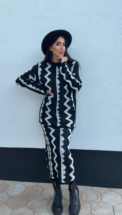 La Chleá-Strick-Set – Pullover & Rock