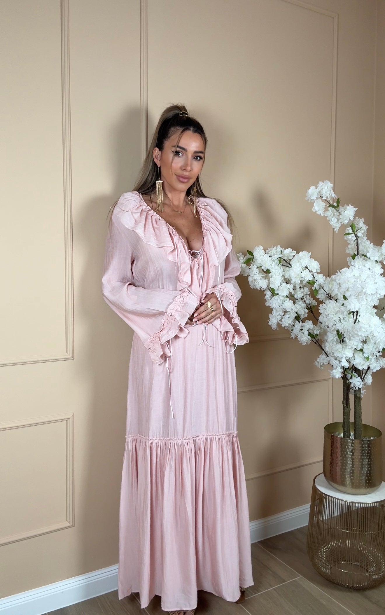 La Belle Vita-Maxikleid Rose