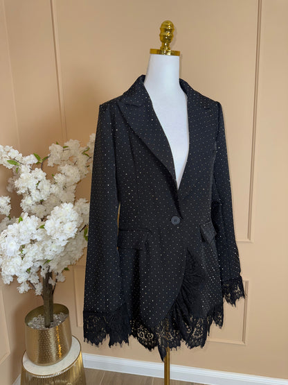 Midnight Glam – Blazer Dress Look