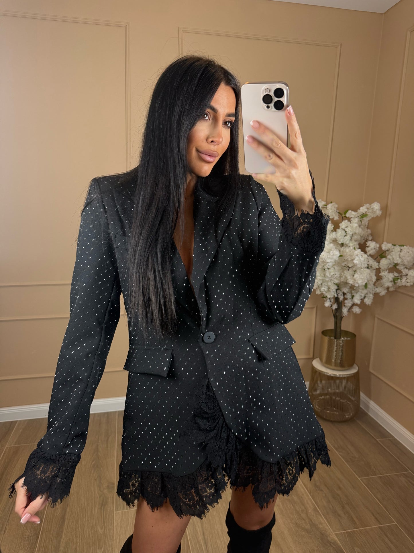 Midnight Glam – Blazer Dress Look