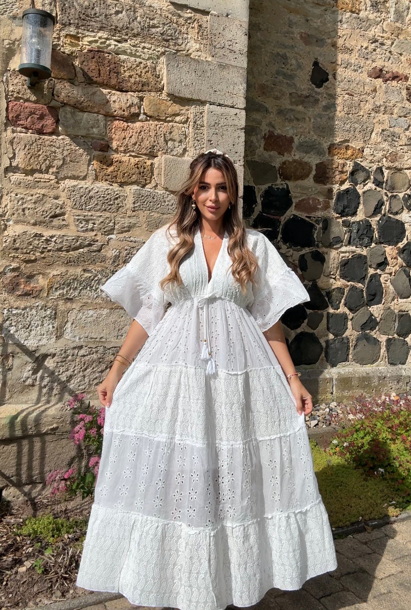 Boho La Chleà – Luftiges Baumwollkleid im Ibiza-Stil