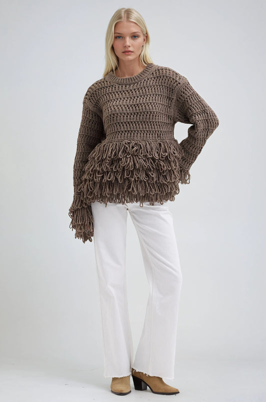 La Chleá-Boho Knit Pullover