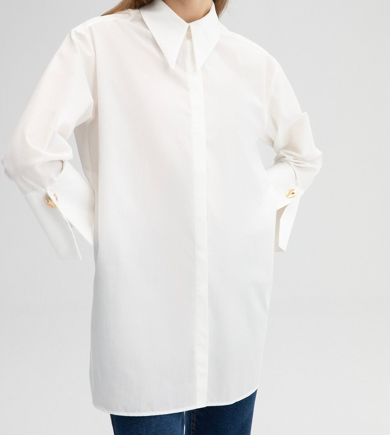 La Chleá-Oversized White Hemd