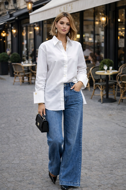 La Chleá-Oversized White Hemd
