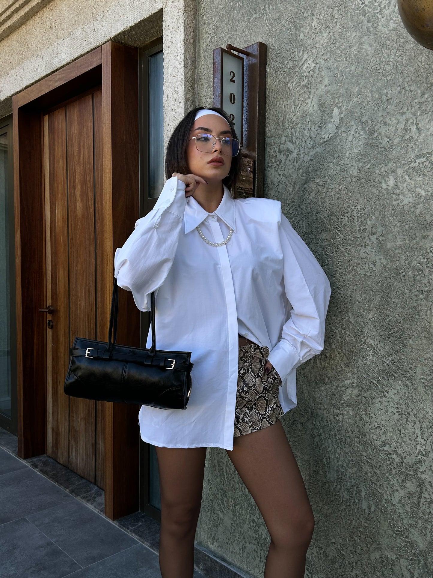 La Chleá – White Cotton Oversized Blouse