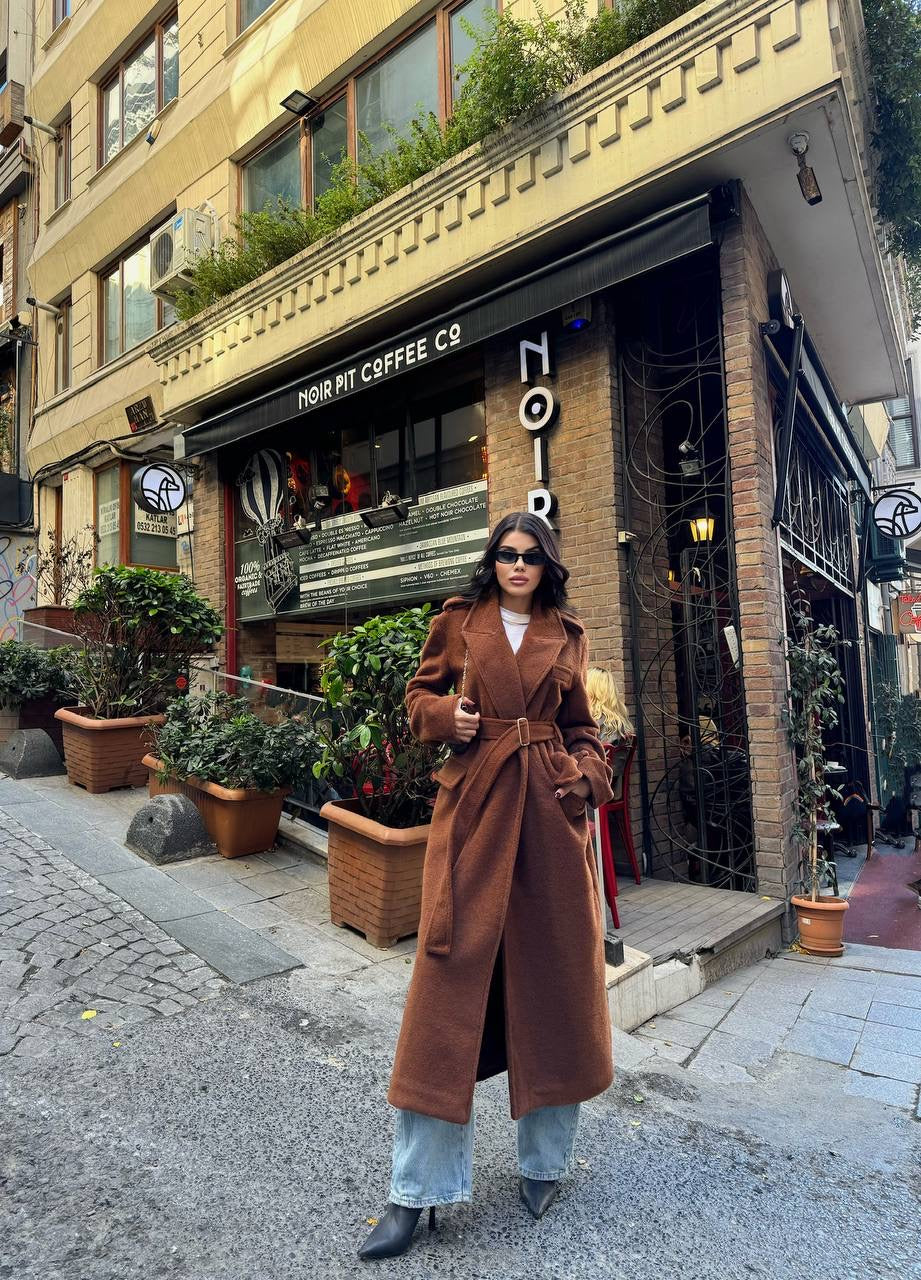 La Chleá Wintermantel „Classic Brown & Black“