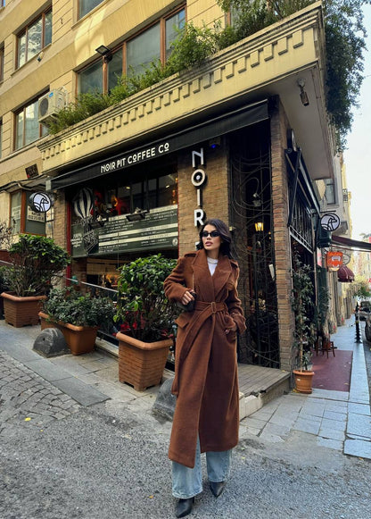 La Chleá Wintermantel „Classic Brown & Black“