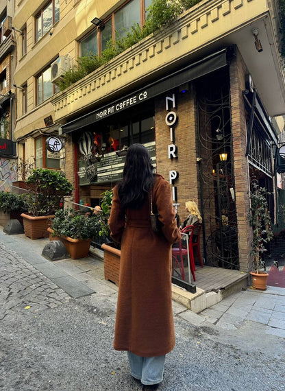 La Chleá Wintermantel „Classic Brown & Black“