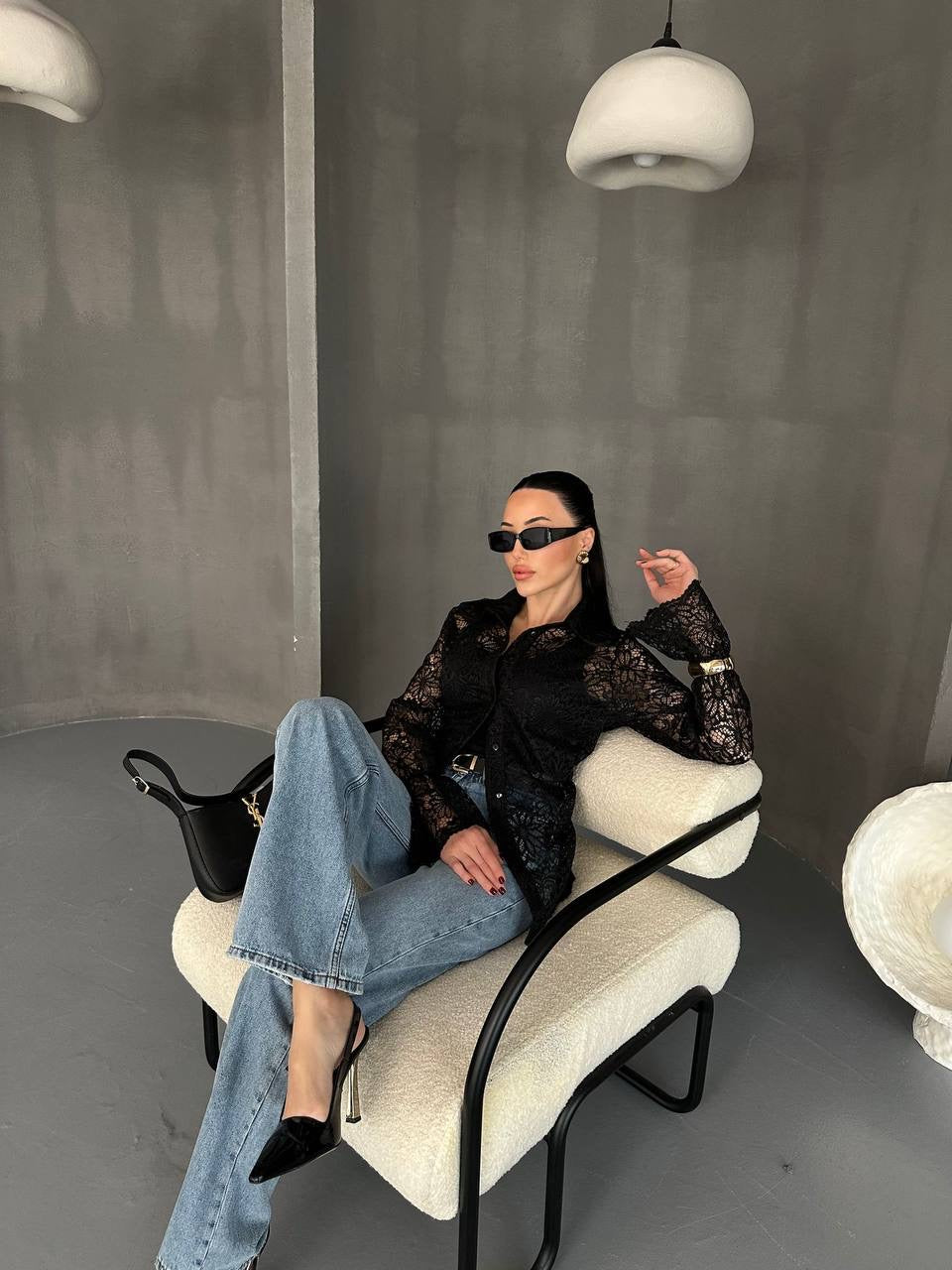 La Chleá Bluse-Eleganz in Spitze