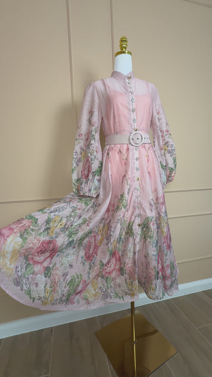 Blumenkleid „Rosé Garden“