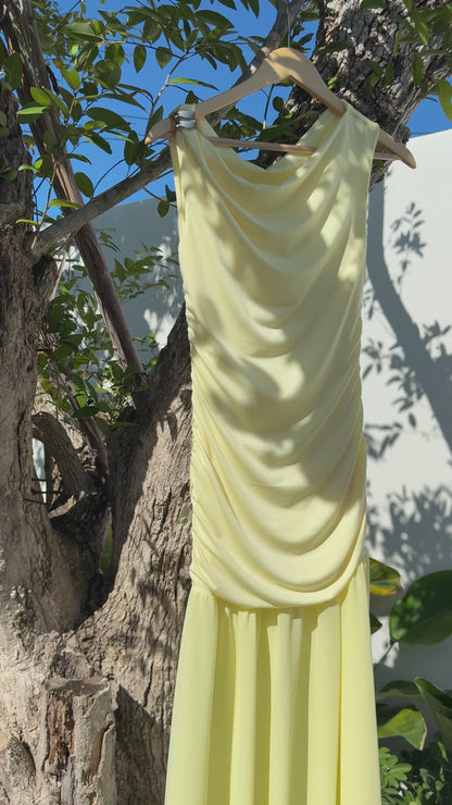 Soft Yellow Flow Dress